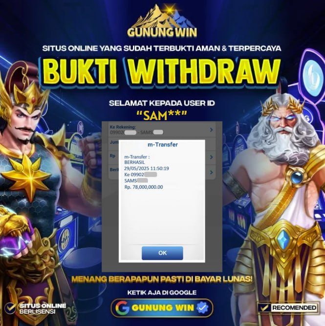 BUKTI WITHDRAW Sugar Rush 1000 GUNUNGWIN