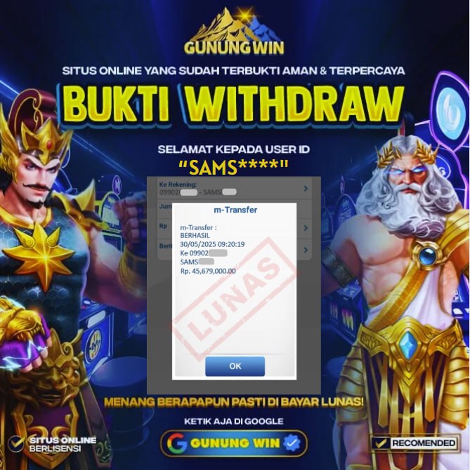 BUKTI WITHDRAW Wild Bandito GUNUNGWIN