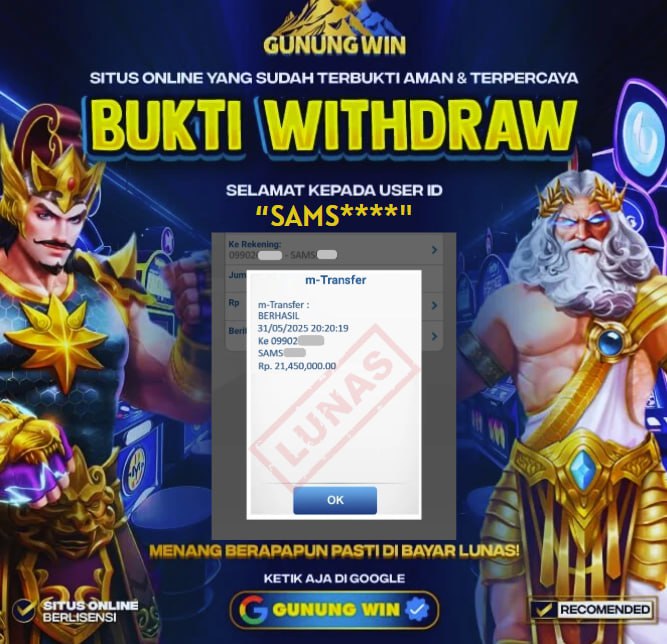BUKTI WITHDRAW Sweet Bonanza 1000 GUNUNGWIN