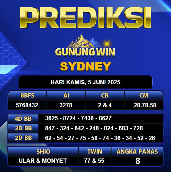 PREDIKSI TOGEL GUNUNGWIN