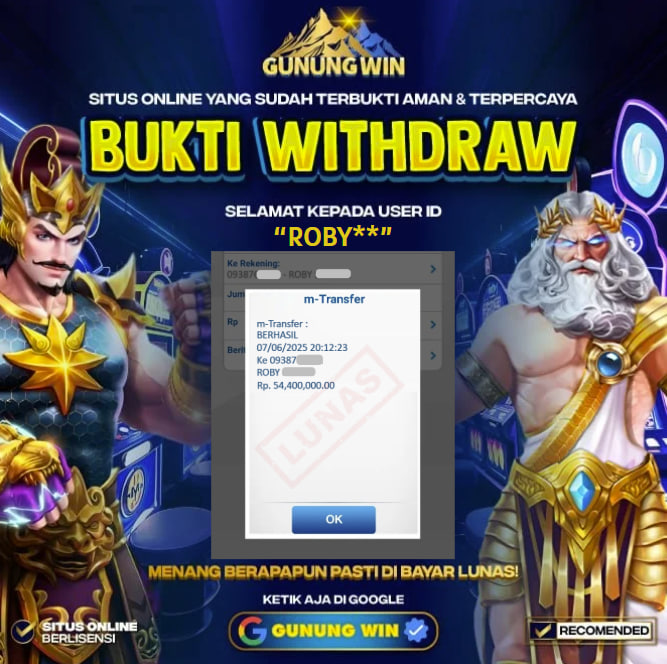 BUKTI WITHDRAW Gates of Gatot Kaca 1000 GUNUNGWIN
