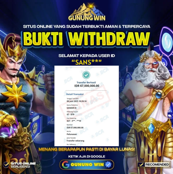 BUKTI WITHDRAW Mahjong Wins 3 - Black GUNUNGWIN