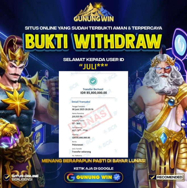 BUKTI WITHDRAW Gates of Gatot Kaca 1000 GUNUNGWIN