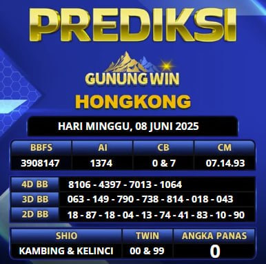 PREDIKSI TOGEL GUNUNGWIN