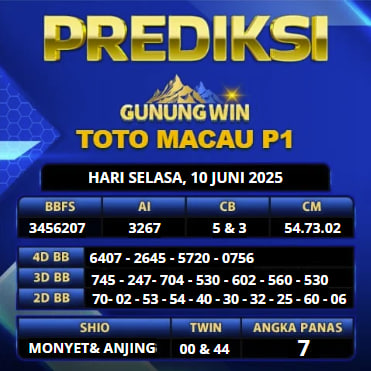 PREDIKSI TOGEL GUNUNGWIN 