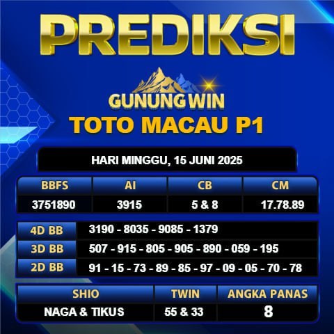 PREDIKSI TOGEL GUNUNGWIN