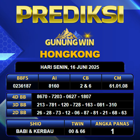PREDIKSI TOGEL GUNUNGWIN