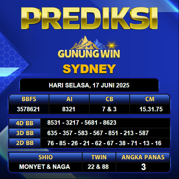 PREDIKSI TOGEL GUNUNGWIN