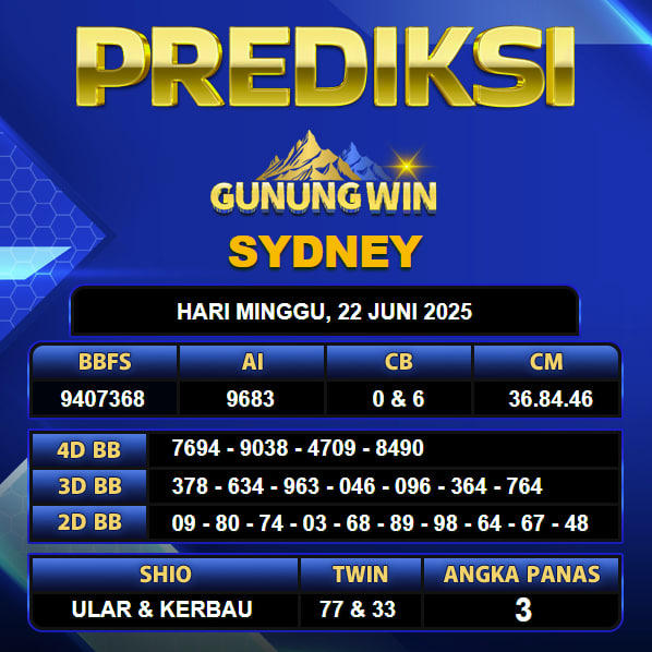 PREDIKSI TOGEL GUNUNGWIN