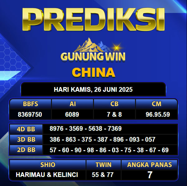 PREDIKSI TOGEL GUNUNGWIN