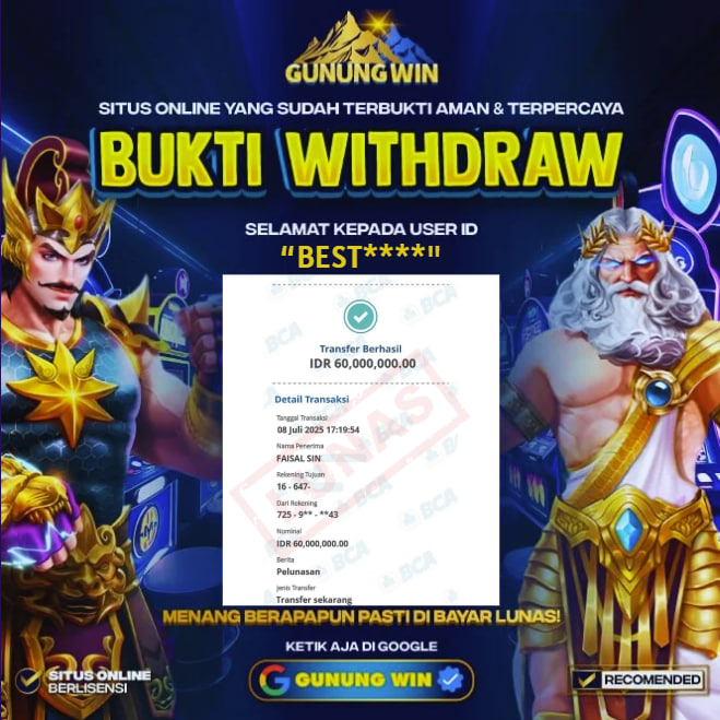 BUKTI WITHDRAW Gates of Gatot Kaca 1000 GUNUNGWIN