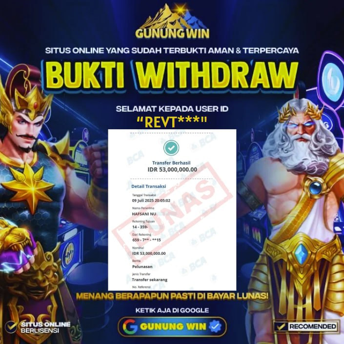 BUKTI WITHDRAW 5 Lions Megaways GUNUNGWIN