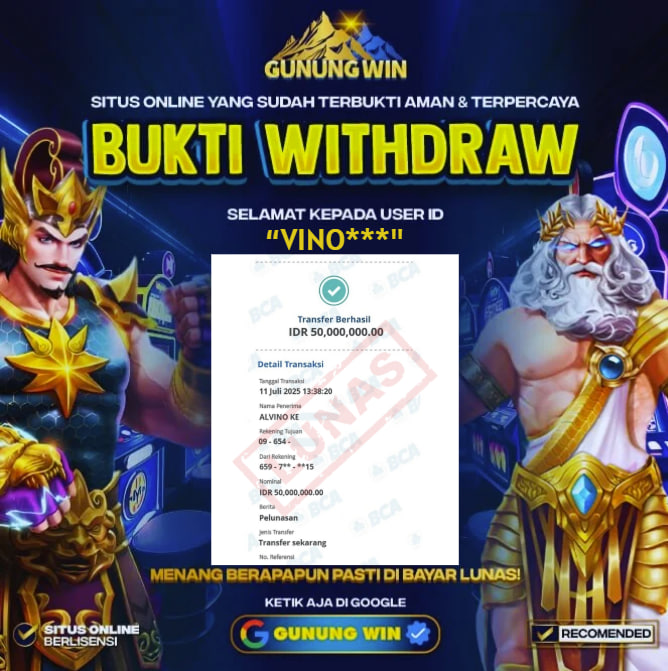 BUKTI WITHDRAW Gates of Olympus 1000 GUNUNGWIN