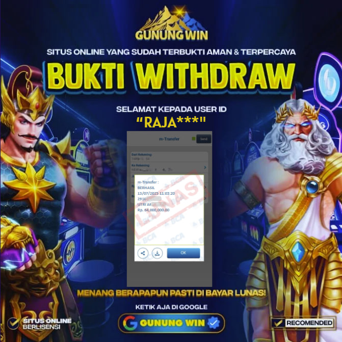 BUKTI WITHDRAW Gates of Gatot Kaca 1000 GUNUNGWIN