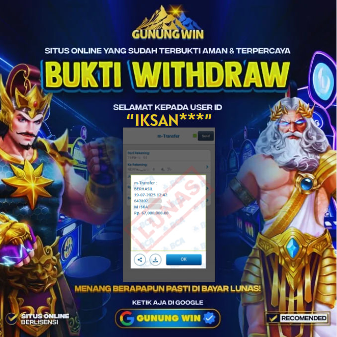 BUKTI WITHDRAW Gates of Gatot Kaca 1000 GUNUNGWIN