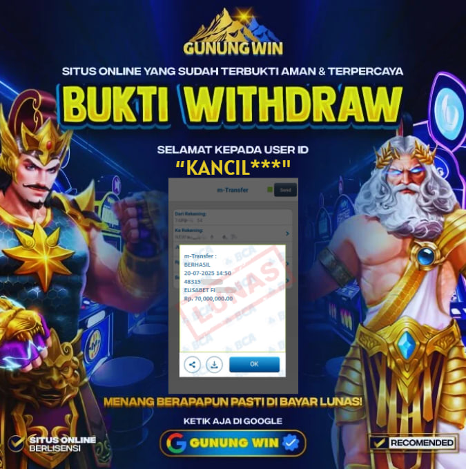 BUKTI WITHDRAW Mahjong Wins 3 - Black GUNUNGWIN