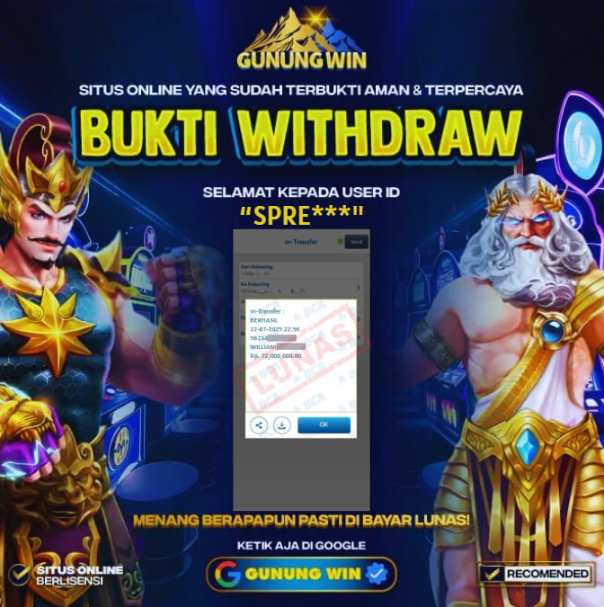 BUKTI WITHDRAW Gates of Olympus 1000 GUNUNGWIN