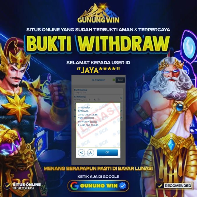 BUKTI WITHDRAW Mahjong Wins 3 - Black GUNUNGWIN