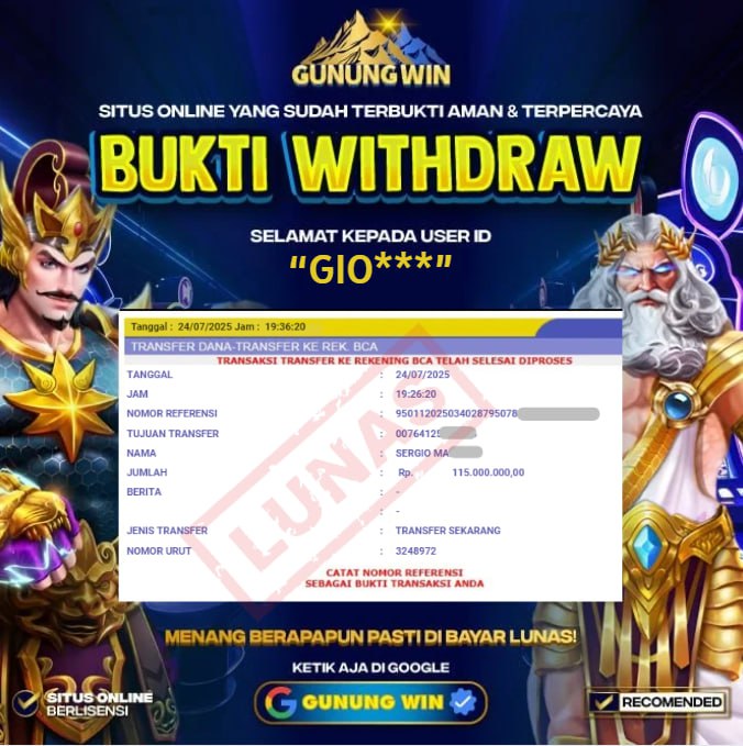 BUKTI WITHDRAW Zeus vs Hades - Gods of War - GUNUNGWIN	