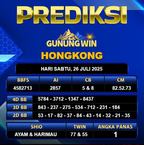 PREDIKSI TOGEL GUNUNGWIN	