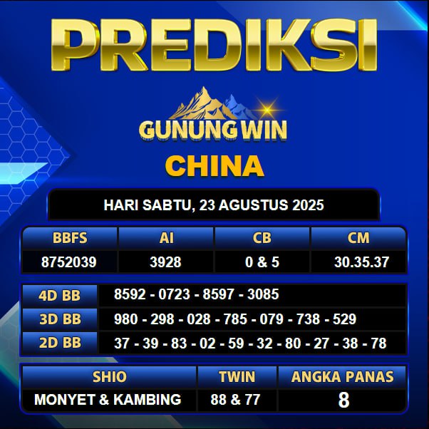PREDIKSI TOGEL GUNUNGWIN	
