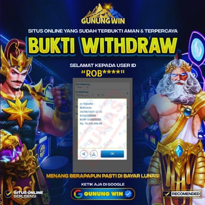 BUKTI WITHDRAW Buffalo Win PG SOFT - GUNUNGWIN