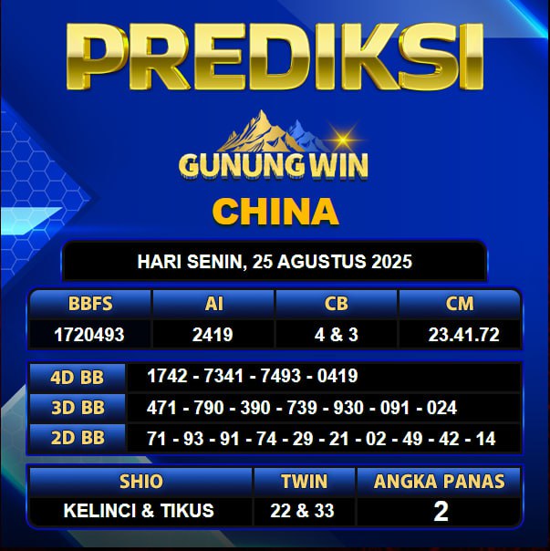 PREDIKSI TOGEL GUNUNGWIN