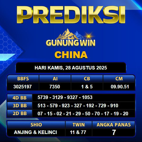 	PREDIKSI TOGEL GUNUNGWIN