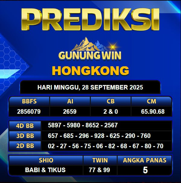 PREDIKSI TOGEL GUNUNGWIN