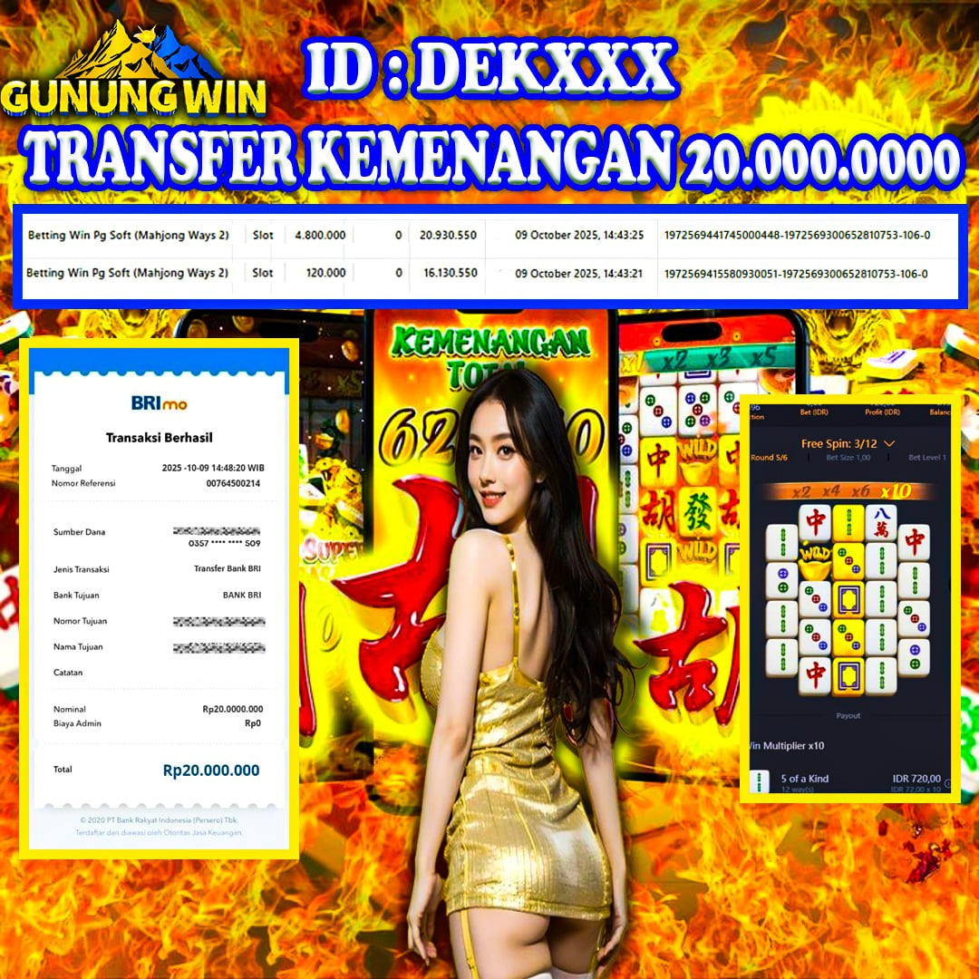BUKTI WITHDRAW Mahjong Ways 2 GUNUNGWIN