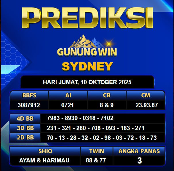 PREDIKSI TOGEL GUNUNGWIN	