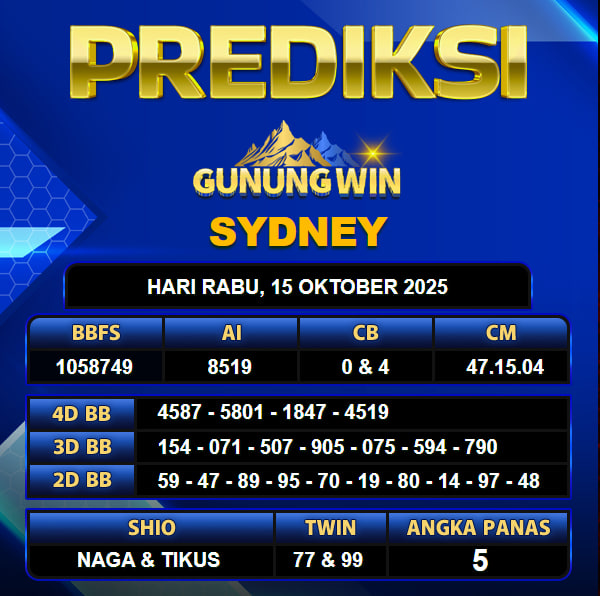 PREDIKSI TOGEL GUNUNGWIN	