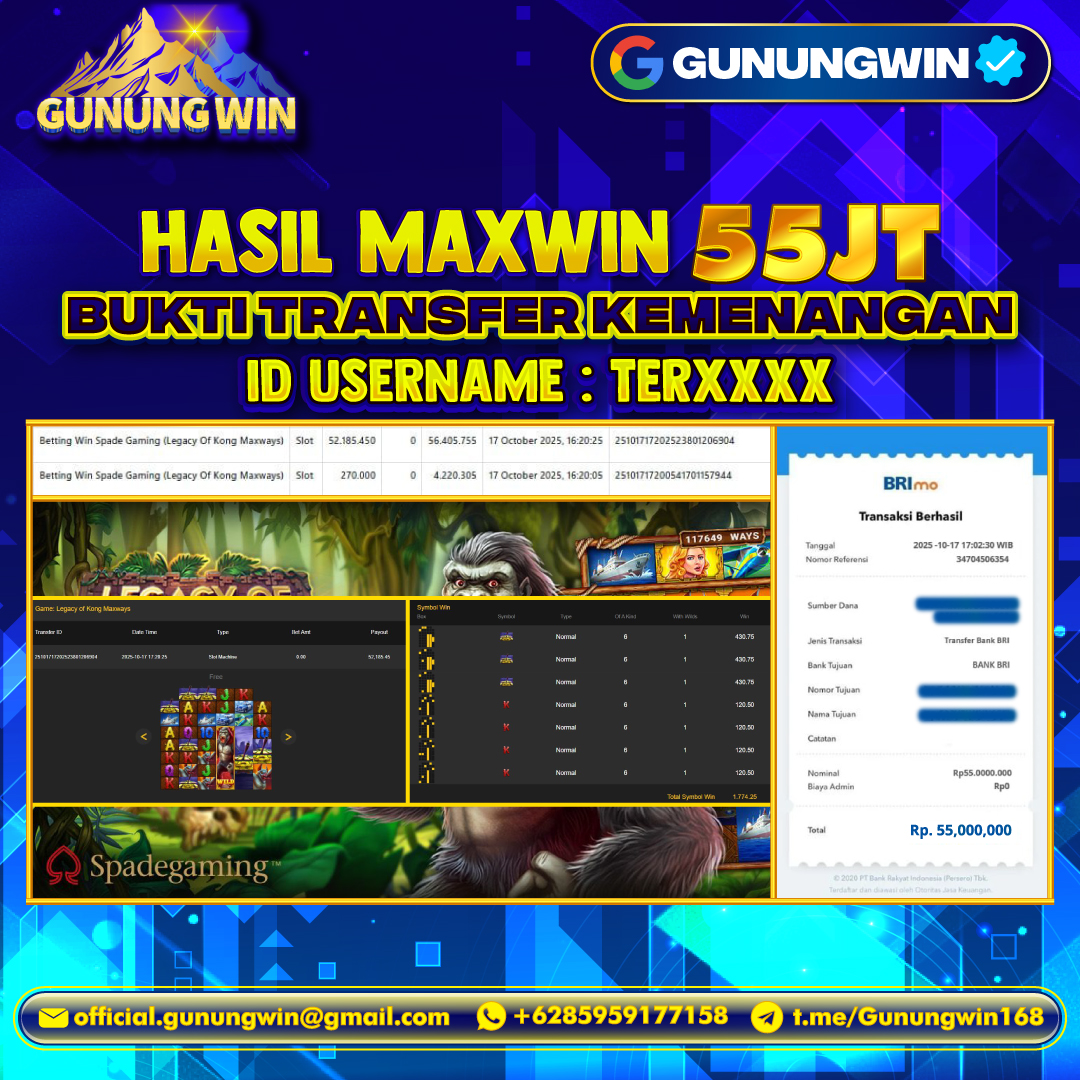 BUKTI WITHDRAW  Legacy Of Kong Maxways GUNUNGWIN