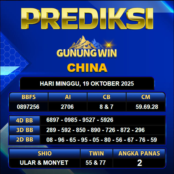 PREDIKSI TOGEL GUNUNGWIN
