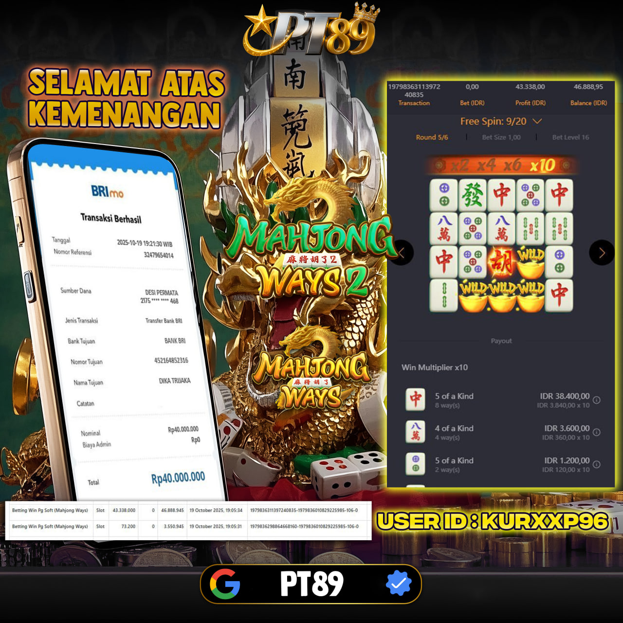 BUKTI WITHDRAW Mahjong Ways 2 GUNUNGWIN
