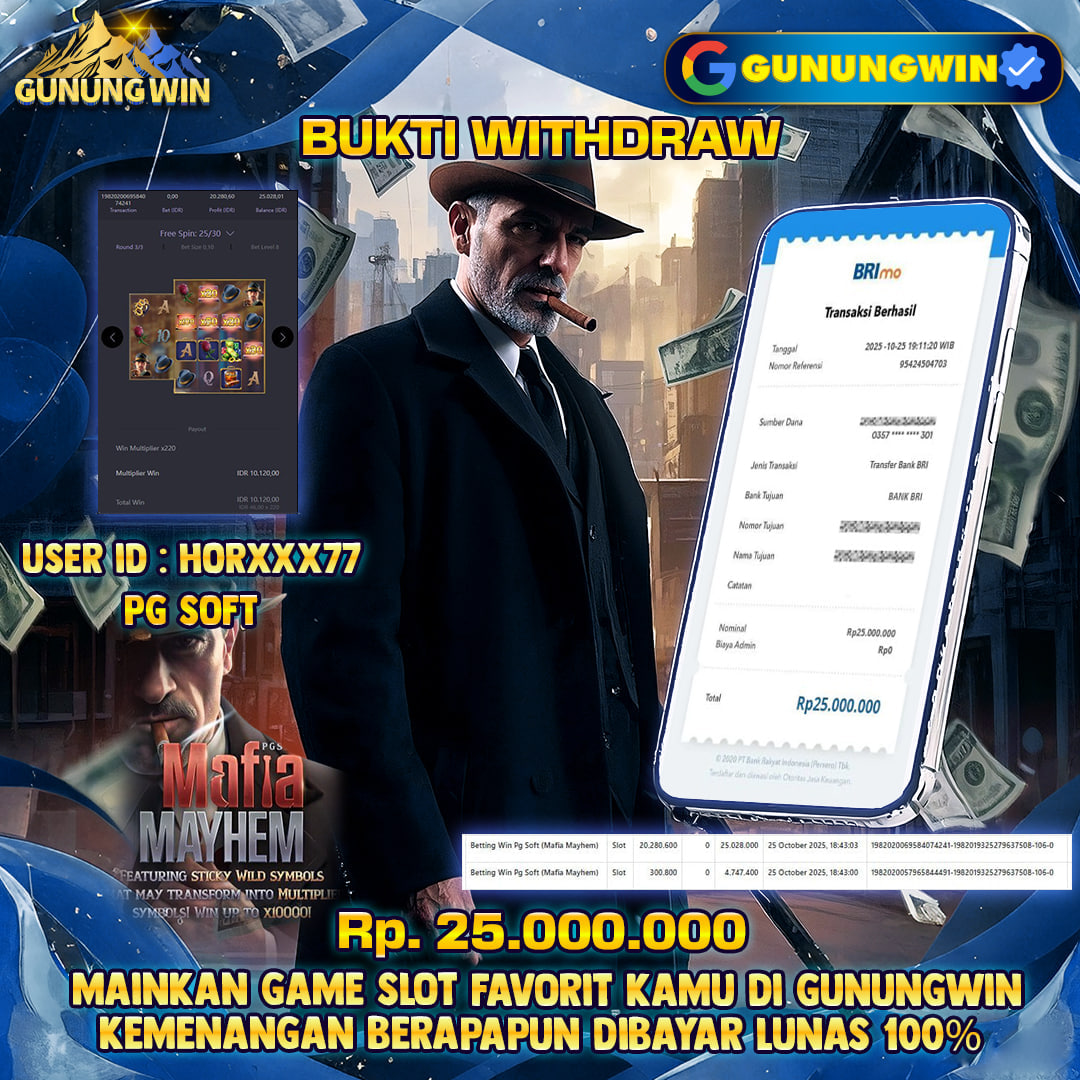 BUKTI WITHDRAW MAFIA MAYHEM GUNUNGWIN