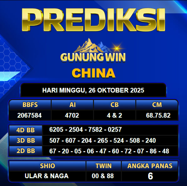PREDIKSI TOGEL GUNUNGWIN
