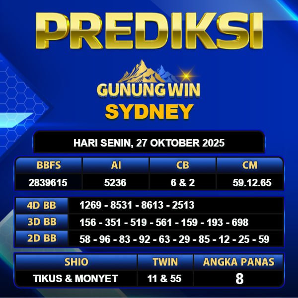 PREDIKSI TOGEL GUNUNGWIN