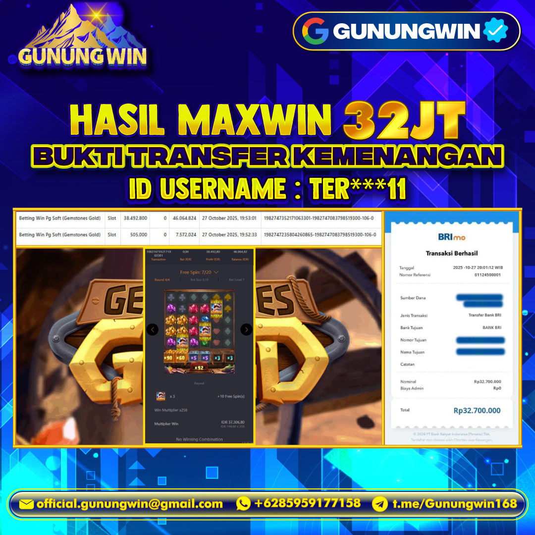 BUKTI WITHDRAW GAMESTONES GOLD GUNUNGWIN