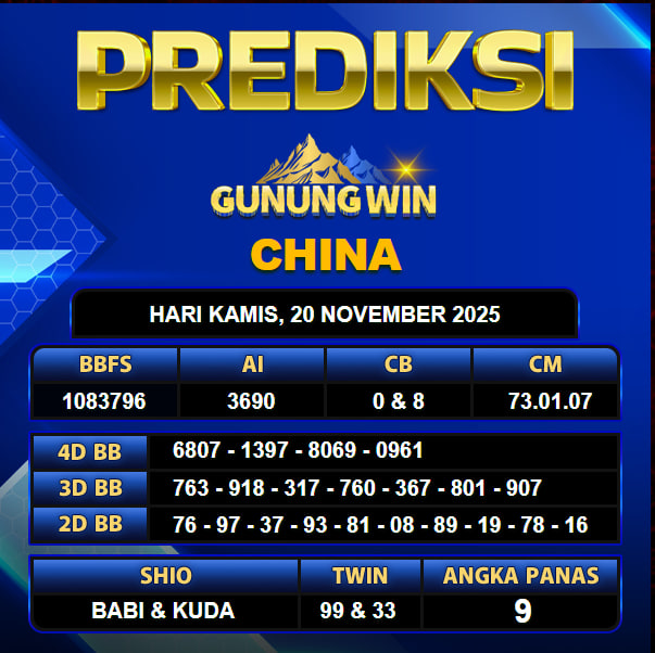 PREDIKSI TOGEL GUNUNGWIN