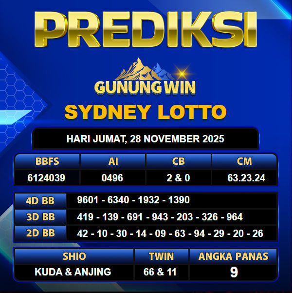 PREDIKSI TOGEL GUNUNGWIN