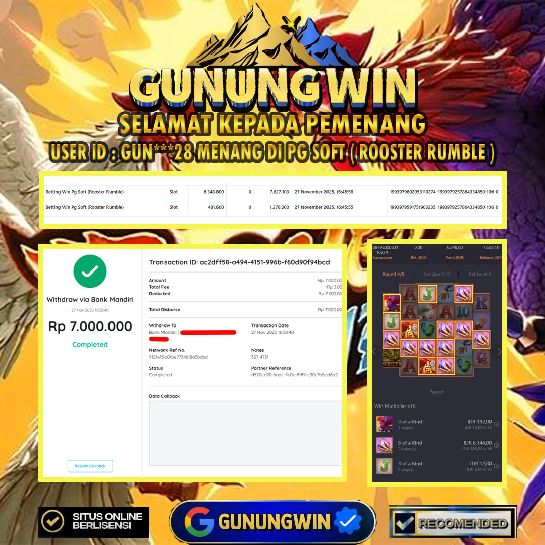 BUKTI WITHDRAW Rooster Rumble - PG  Soft Gunungwin