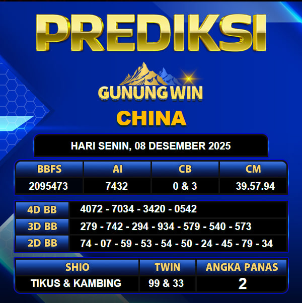 PREDIKSI TOGEL GUNUNGWIN