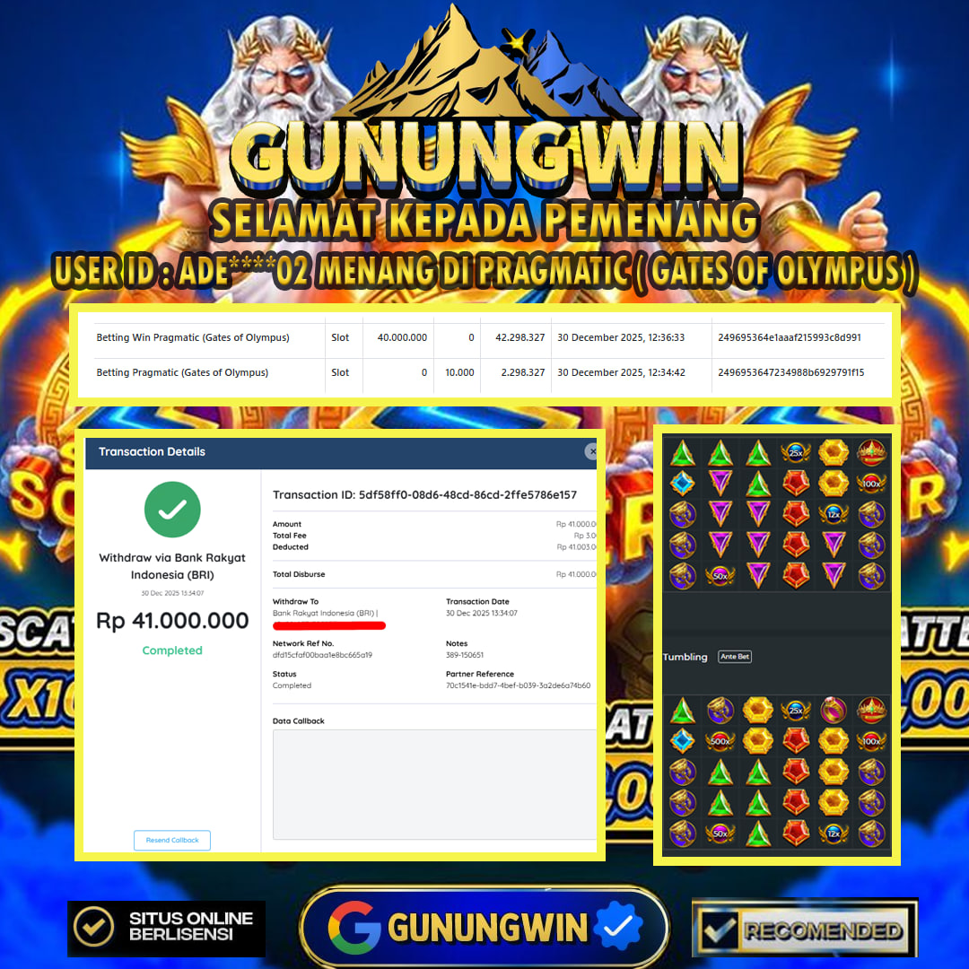 BUKTI WITHDRAW Gates of Olympus - Pragmatic Gunungwin