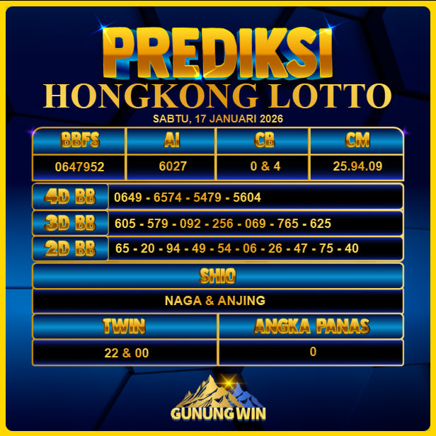 PREDIKSI TOGEL GUNUNGWIN