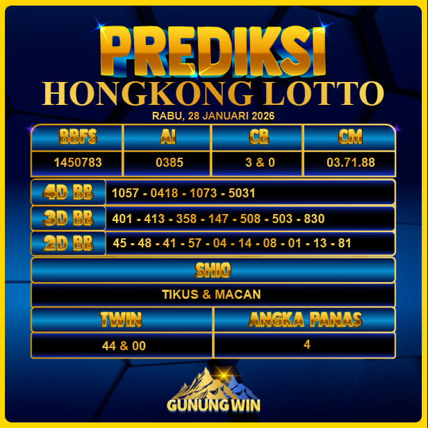 PREDIKSI TOGEL GUNUNGWIN