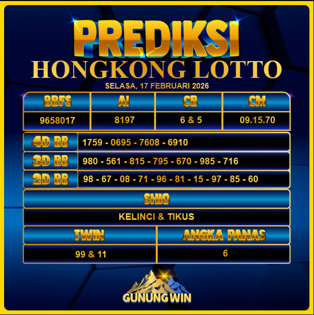 PREDIKSI TOGEL GUNUNGWIN