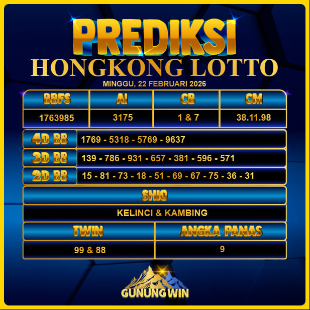 PREDIKSI TOGEL GUNUNGWIN