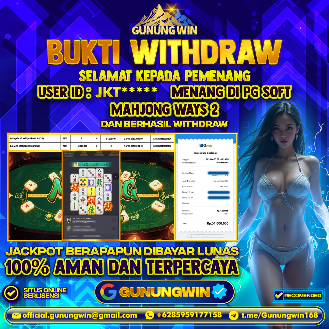 BUKTI WITHDRAW Mahjong Ways 2 - Pg Soft Gunungwin