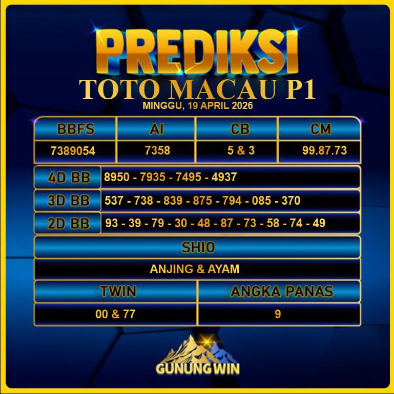 PREDIKSI TOGEL GUNUNGWIN